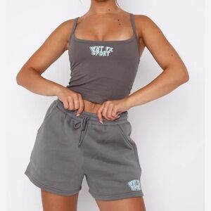 White Fox Boutique Charcoal Athletic Shorts